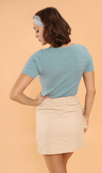 AUSTINE Cargo Wrap Skirt (Khaki)