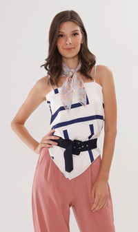 ALLEGRA 2-way Self-tie Scarf Top (Abstract 2)