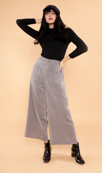 ROUX Mock-Neck Long-Sleeve Knit Top (Black)