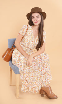 ERIS Floral Midi Dress (Daffodil)
