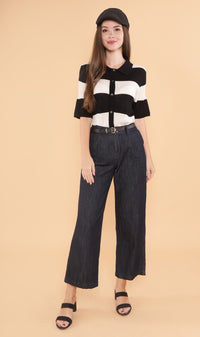 MERRITT Buttondown Knit Polo (Black)