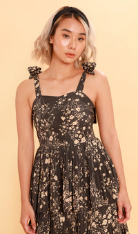VIVIAN Tiered Dress (Charcoal)