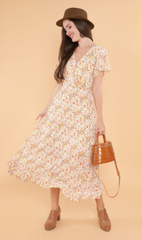 ERIS Floral Midi Dress (Daffodil)