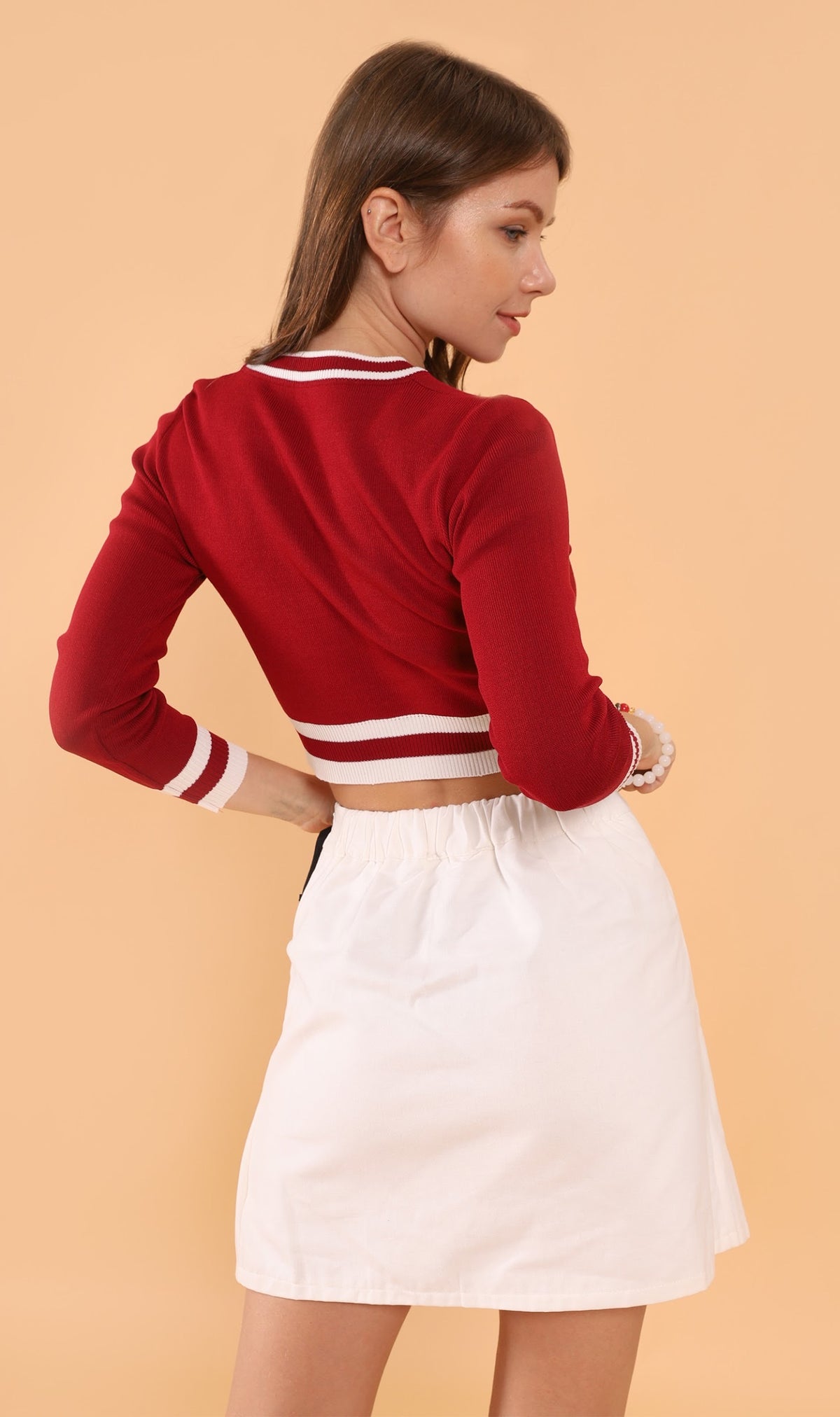 AUSTINE Cargo Wrap Skirt (White)