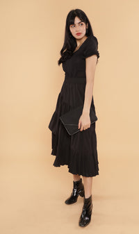 TANSY Square-Neck Top (Black)