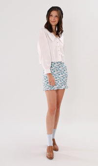 ANNALISE Prairie-Collar Top (White)
