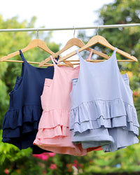ADRIEL Halter-Neck Linen Co-ord (Powder Blue)