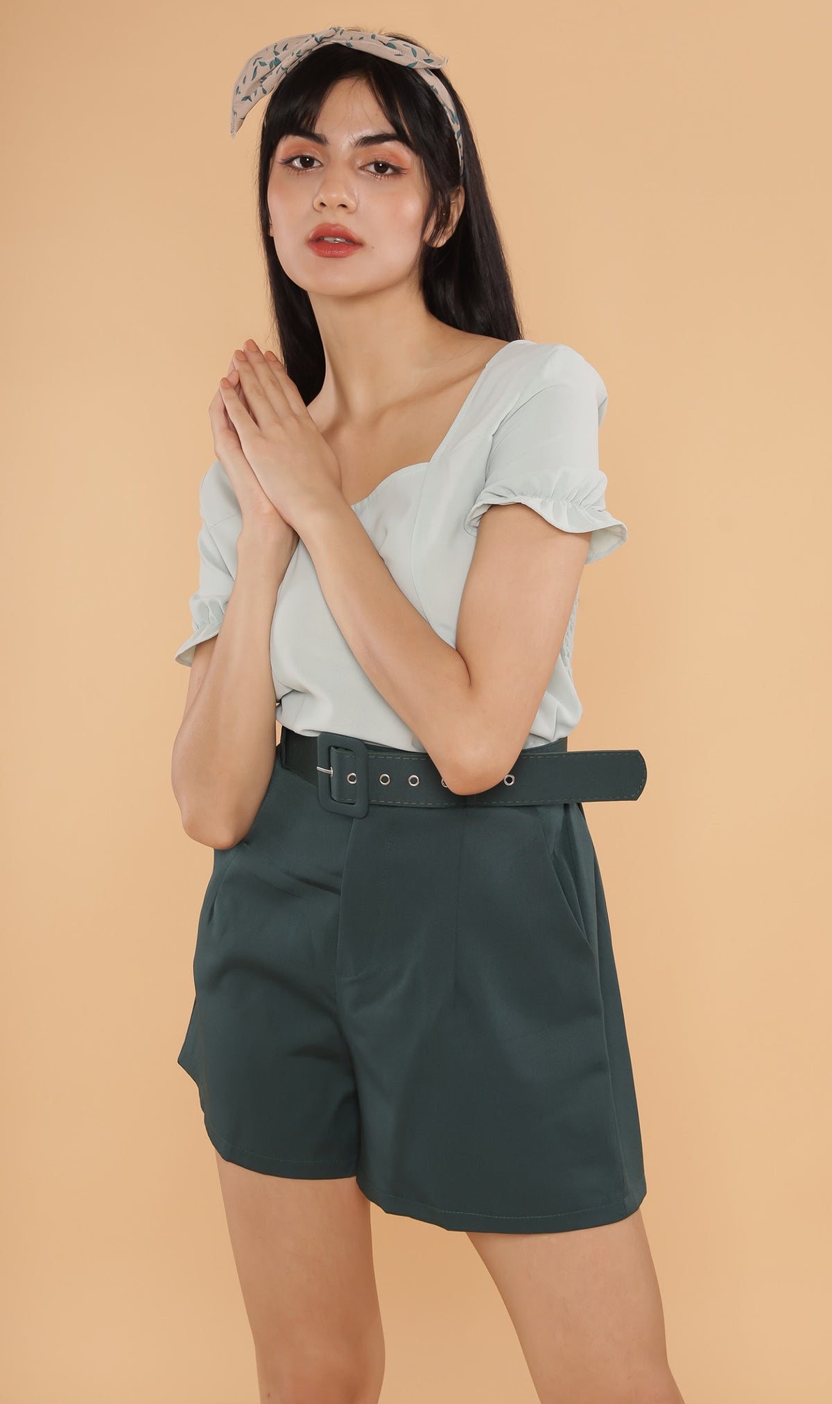 TANSY Square-Neck Top (Mint)