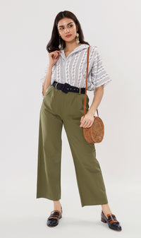 GRACEN Oversized Collared Top (Navy)