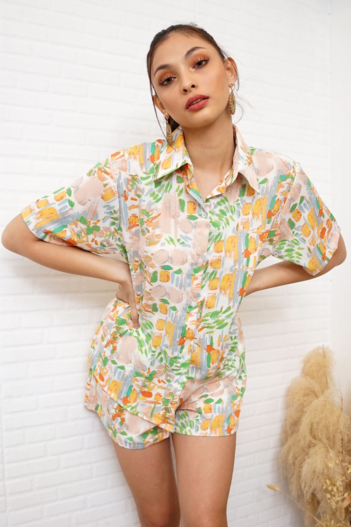 IZA Polo Top & Shorts Co-ord (Orange)