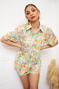 IZA Polo Top & Shorts Co-ord (Orange)