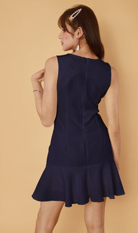 TAFFY Ruffled Romper (Navy)