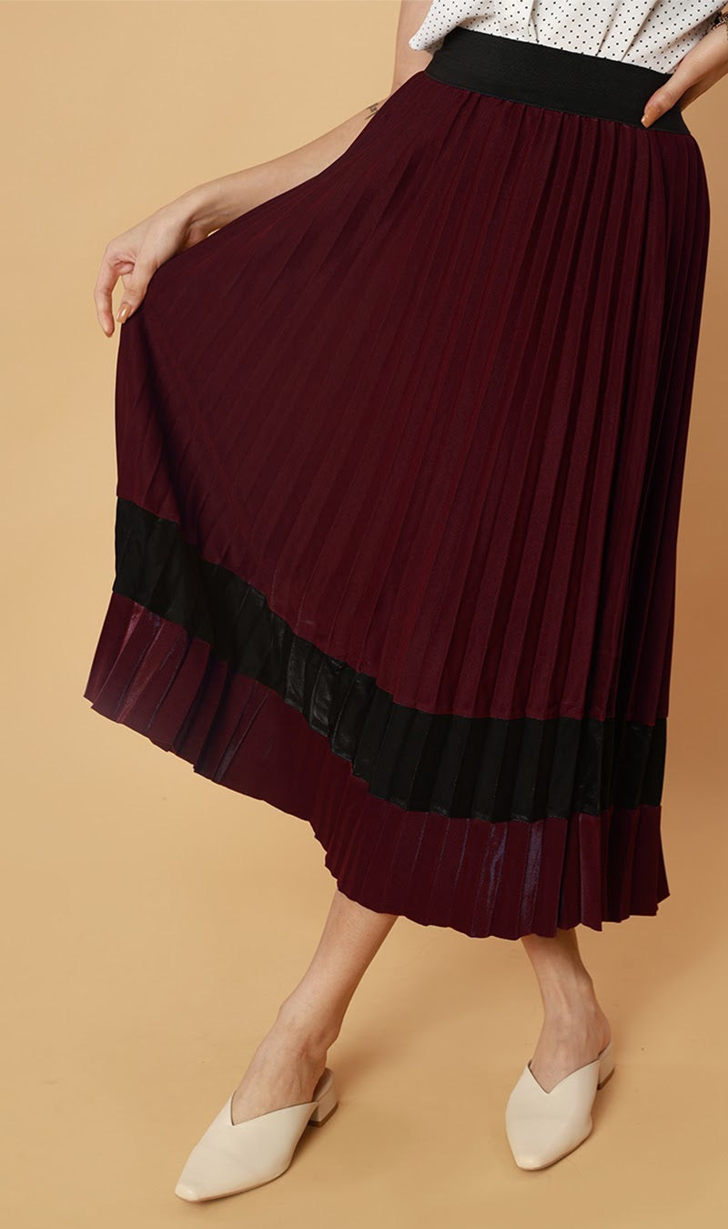 Pleated midi hotsell skirt india