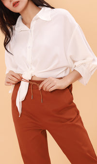 SHANNON Drawstring Pants (Rust)