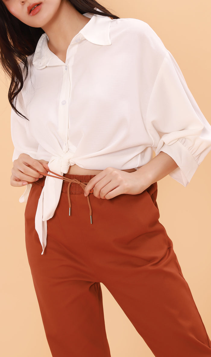SHANNON Drawstring Pants (Rust)
