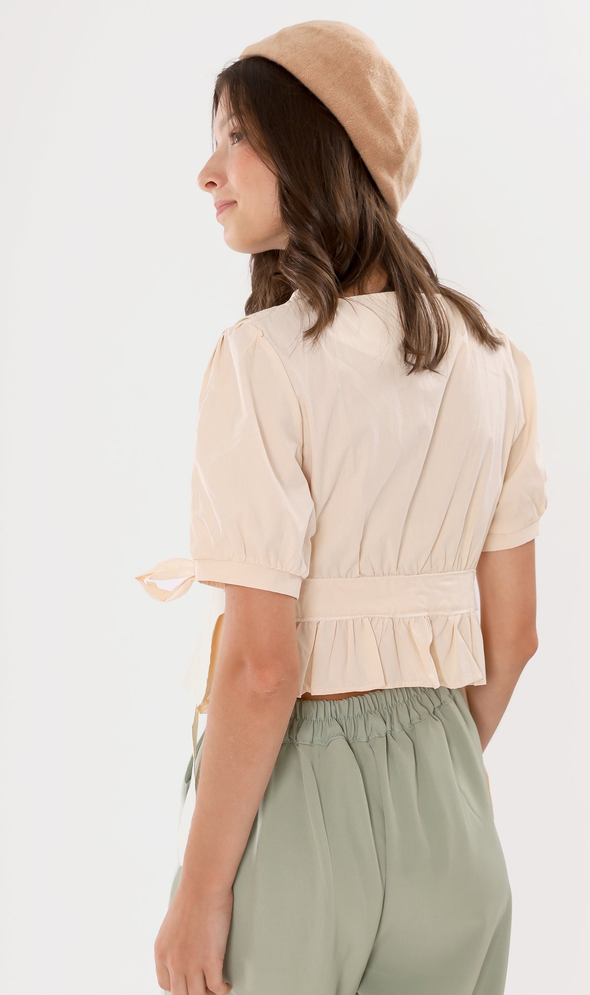 CALISTA Ruffled Prairie Top (Cream)