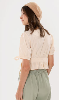 CALISTA Ruffled Prairie Top (Cream)