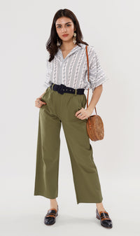 GRACEN Oversized Collared Top (Navy)