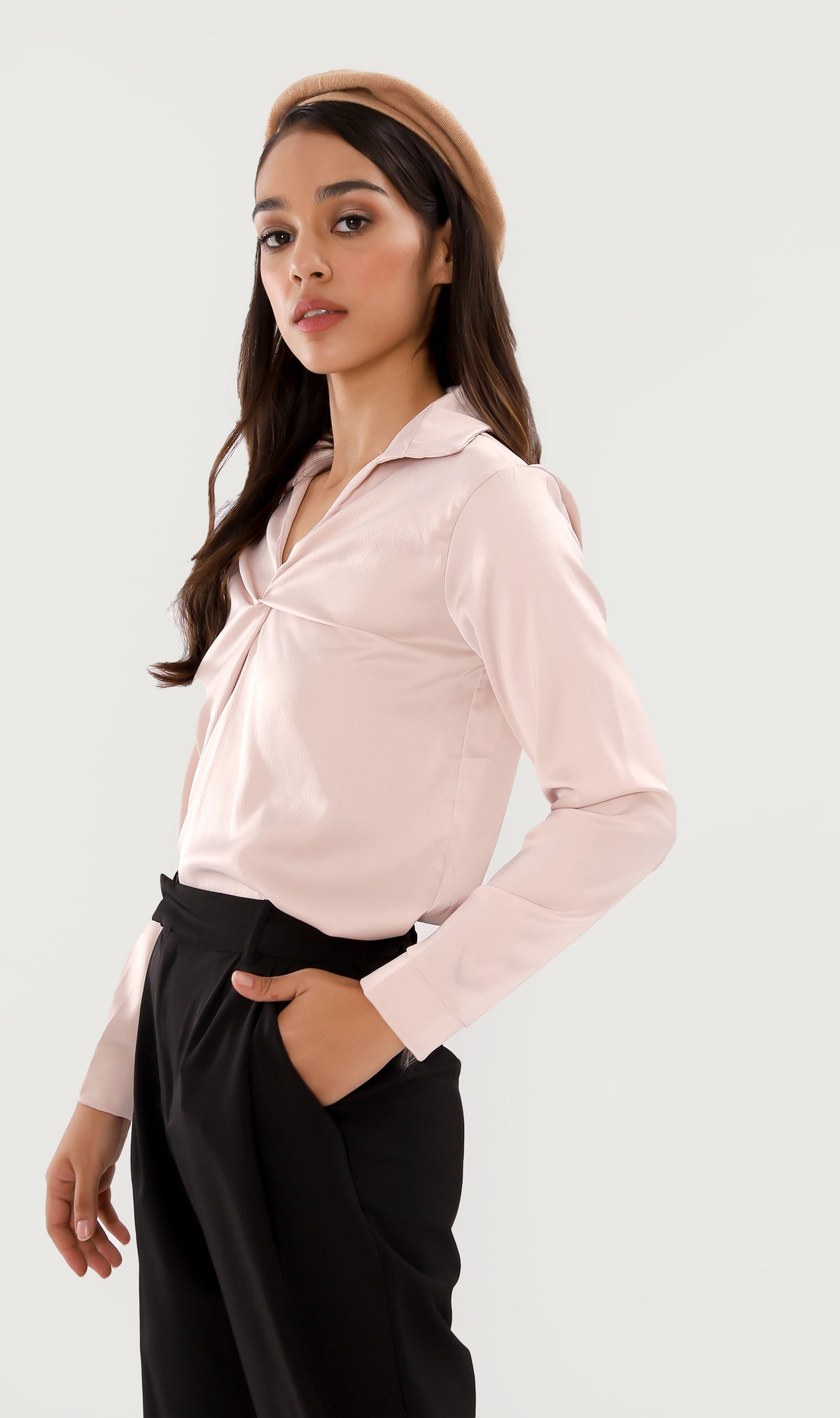 SUTTON High-Waist Flowy Pants (Black)