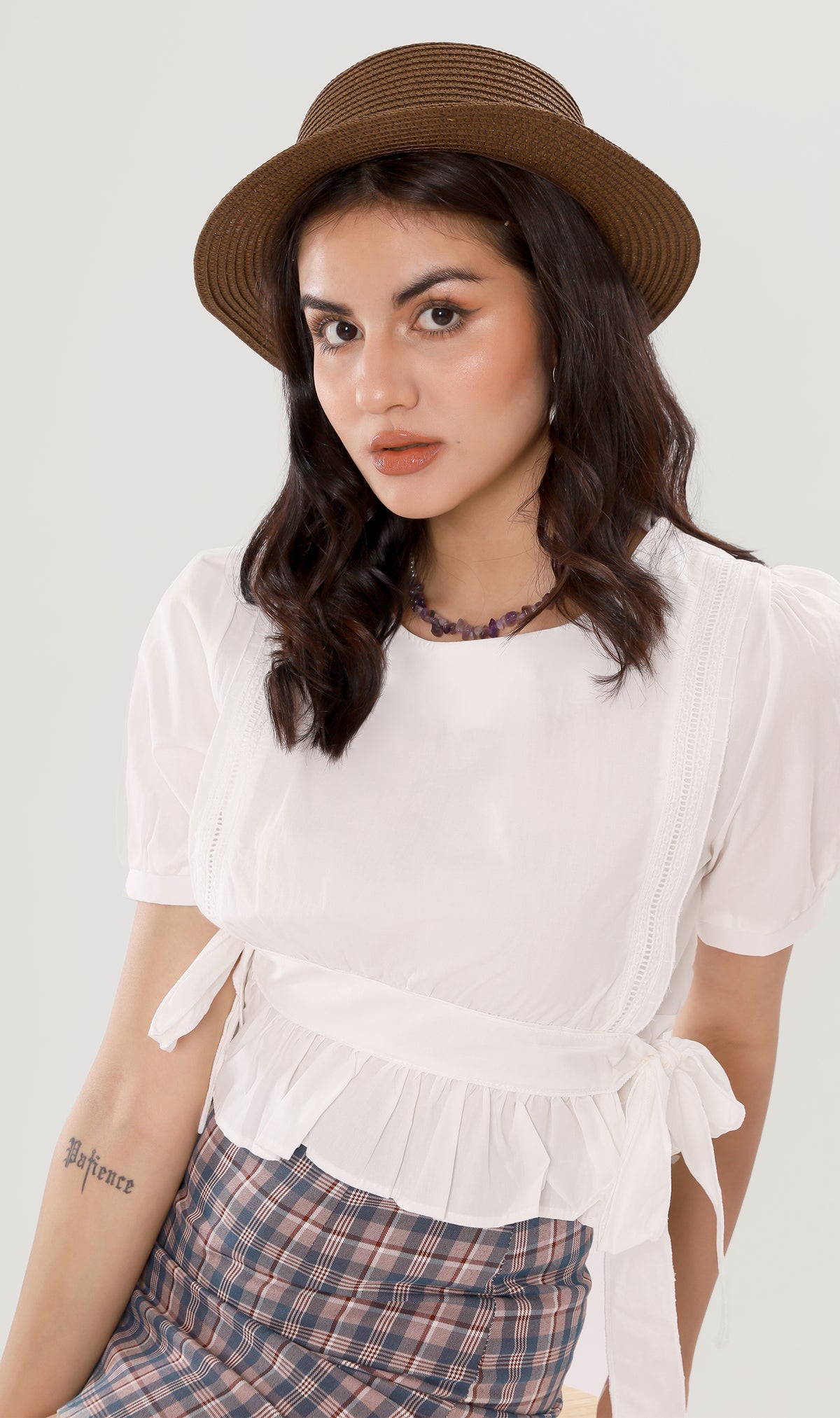 CALISTA Ruffled Prairie Top (White)
