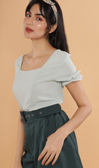 TANSY Square-Neck Top (Mint)