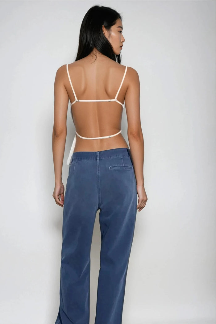 CLEO Backless Square-Neck Cami Top (White)