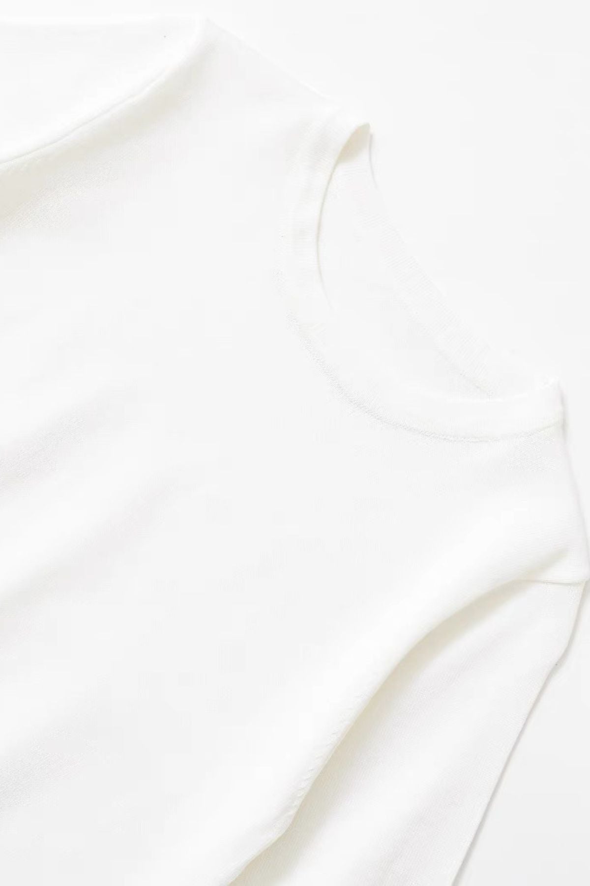 MAYA Crew Knit Tee (White)