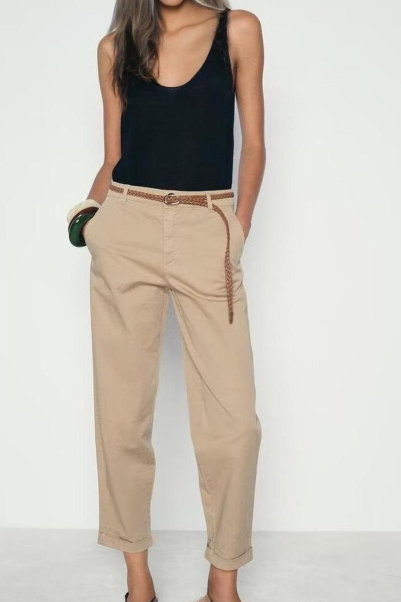 HAYDEN Belted Chino Trousers