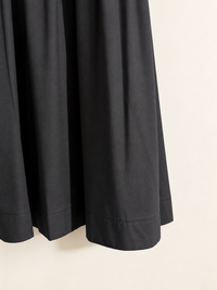 MARGOT Sleeveless Ribbed Bodice Midi Dress with Pockets (Black)
