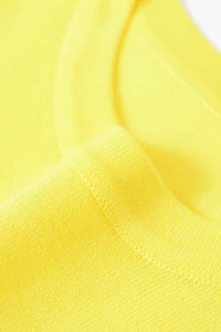 MAYA Crew Knit Tee (Lemon Yellow)