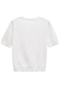 MAYA Crew Knit Tee (White)