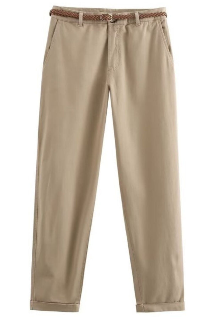 HAYDEN Belted Chino Trousers