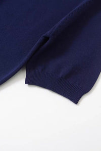 MAYA Crew Knit Tee (Navy Blue)