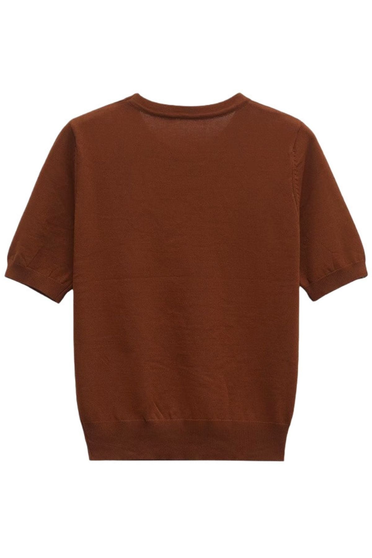 MAYA Crew Knit Tee (Russet Brown)