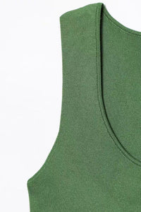 INARA Knit Pleated Maxi Dress (Forest Green)