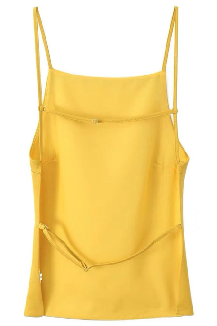 CLEO Backless Square-Neck Cami Top (Honey Yellow)