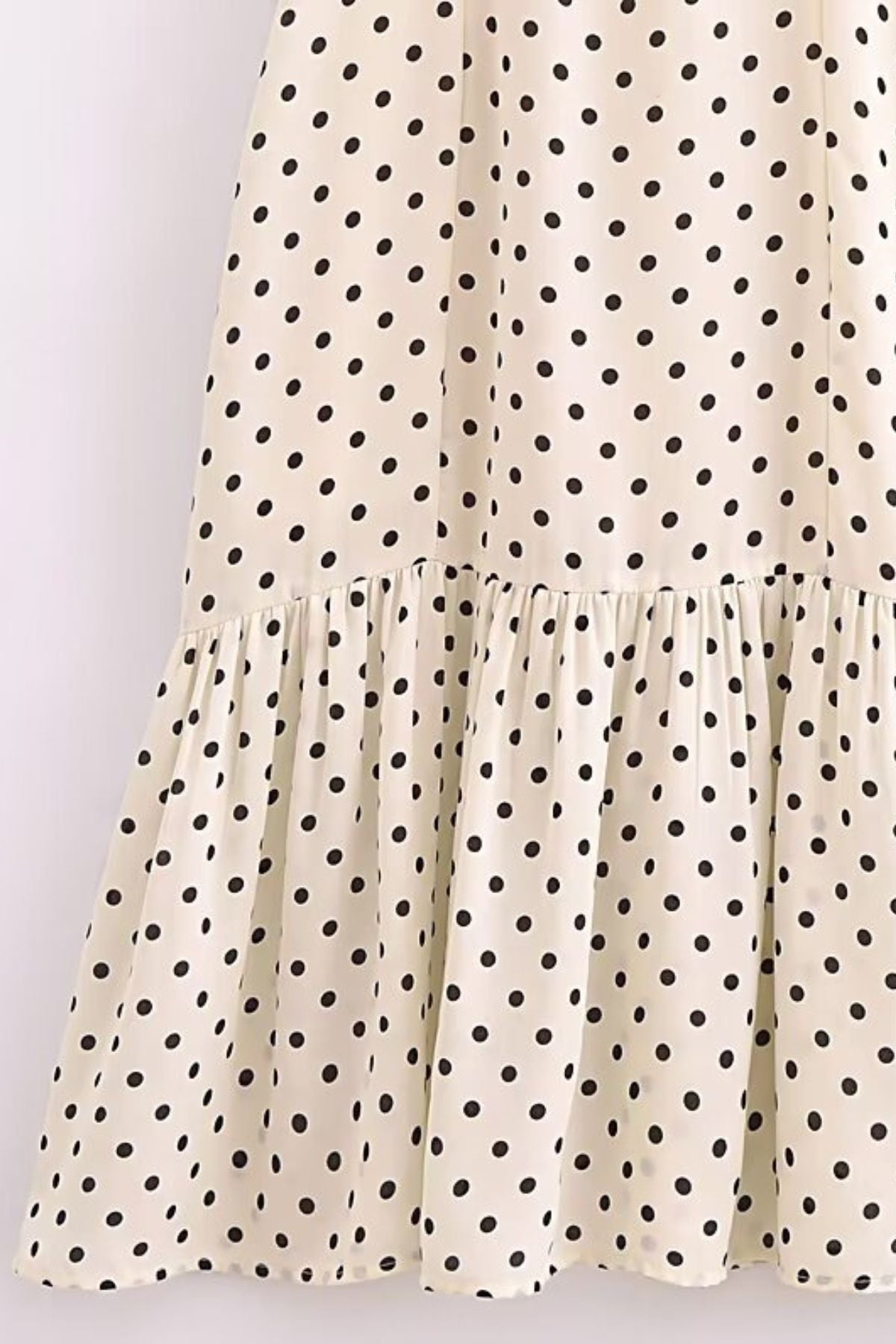 KHLOE Dotted Cami Midi Dress (Cream)