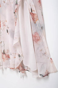 LYANA Floral Cutout Chiffon Maxi Dress