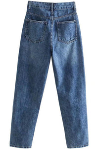 JEORELLA High-Waist Mom Jeans