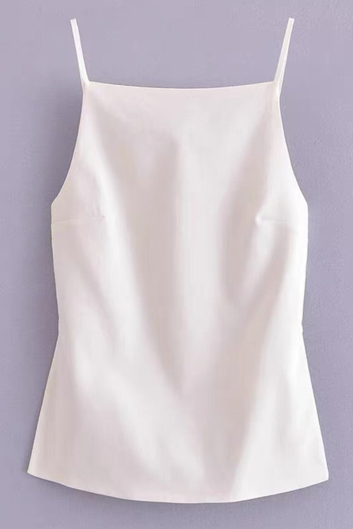 CLEO Backless Square-Neck Cami Top (White)