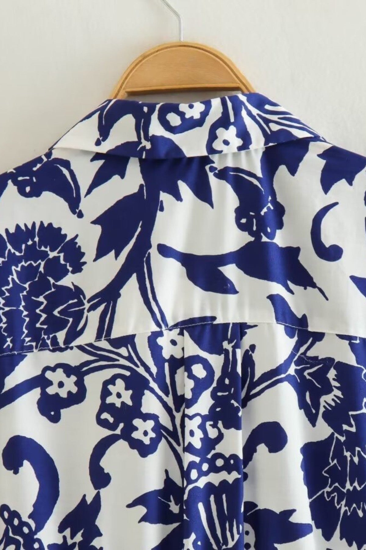 KEHLANI Belted Button-Down Midi Dress (Navy Blue)