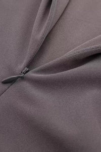 VELA Sculpt Midi Dress – Sleek Jersey Edition (Mink Gray)