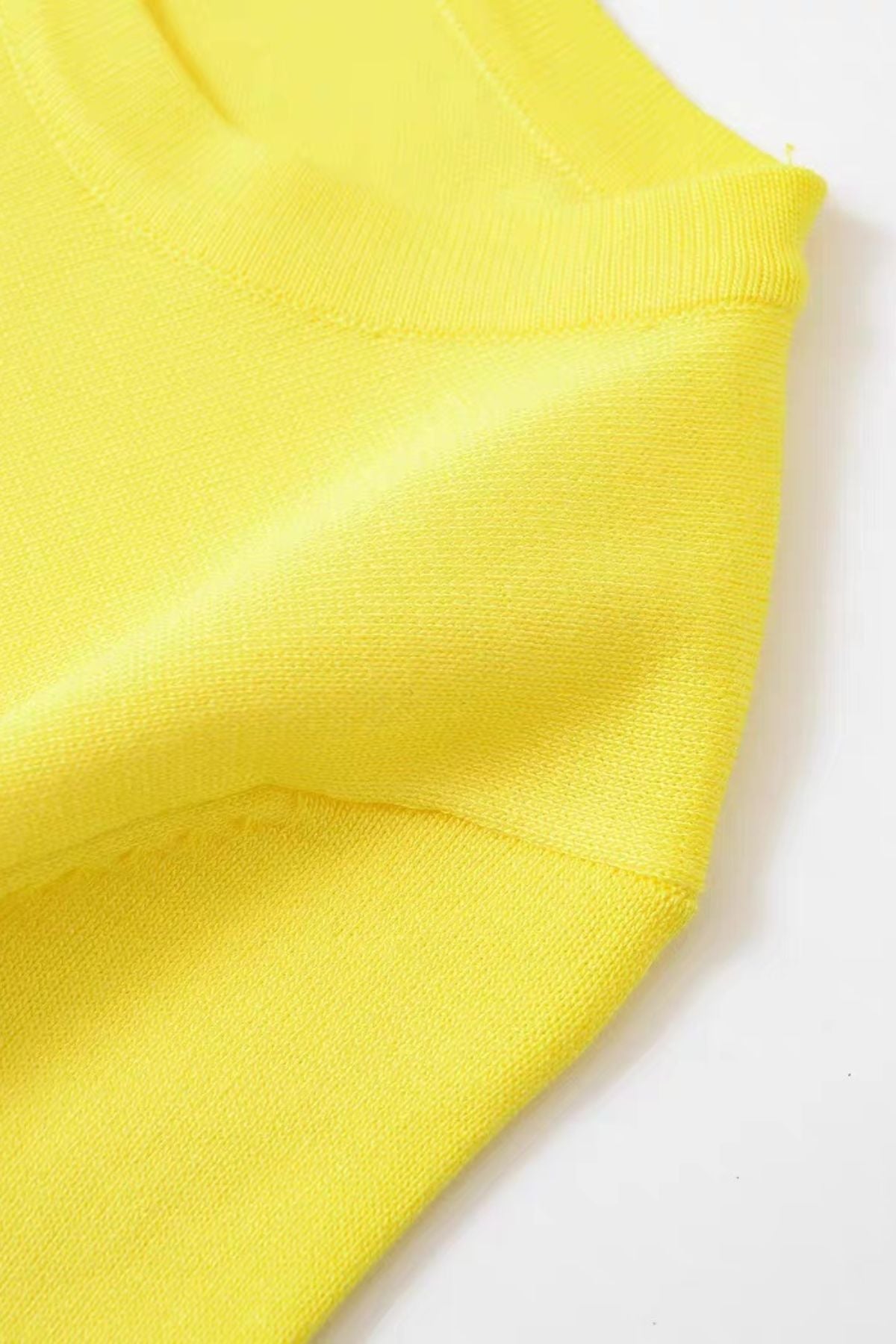MAYA Crew Knit Tee (Lemon Yellow)