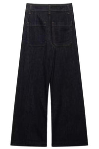 REEVE Plus Size High-Waist Wide Leg Jeans (Washed Black)