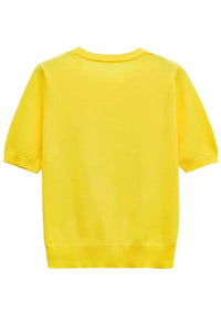 MAYA Crew Knit Tee (Lemon Yellow)