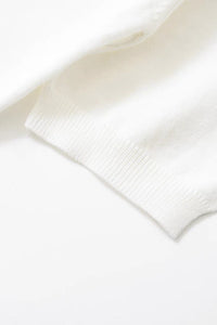 MAYA Crew Knit Tee (White)
