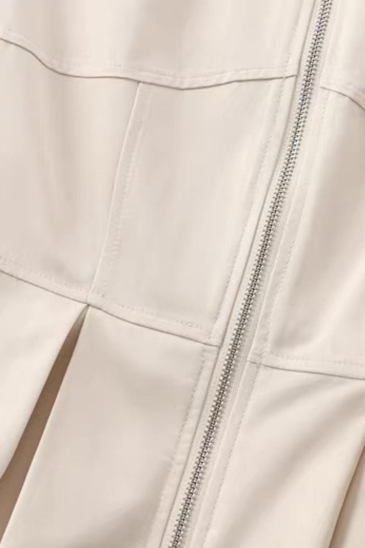 CARA Utility Zip Maxi Dress (Cream Beige)