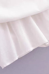 MARCELLA Square Neck Fit & Flare Midi Dress with Pockets (White)