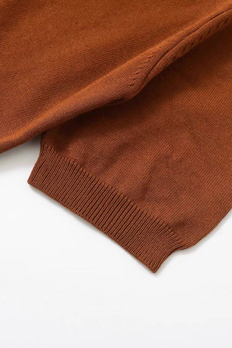 MAYA Crew Knit Tee (Russet Brown)