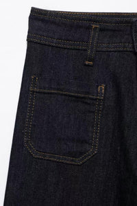 REEVE Plus Size High-Waist Wide Leg Jeans (Washed Black)